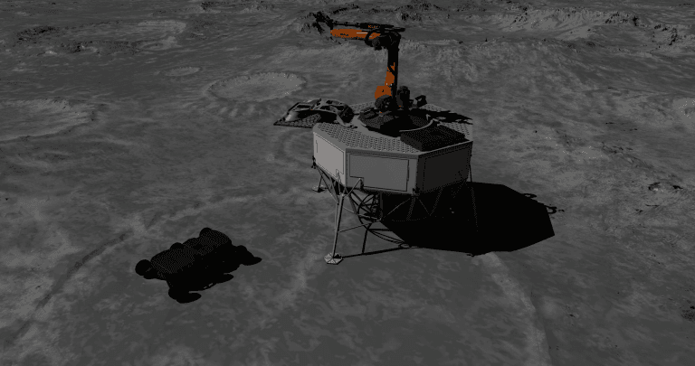 Lunar mission simulation scene